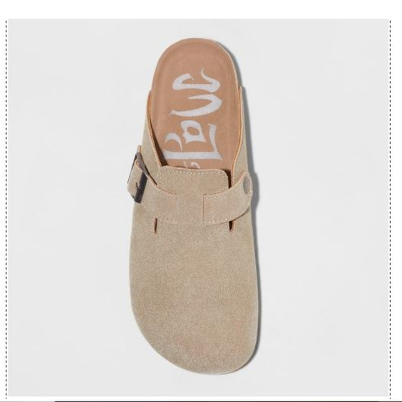 Taupe  Microsuede Slip On Clogs-10/11 - Picture 2 of 2